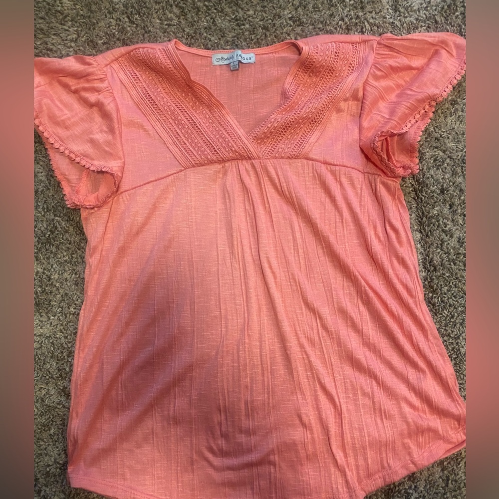 Absolutely Famous Peasant Top With Flutter Sleeves - image 1